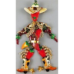 7/796 Lunch At The Ritz Billy the Chili Motion Pin 5.5 x 2 inches